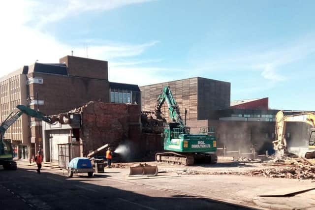 Demolition work in Claypath, Durham. Picture by Neil Watson.