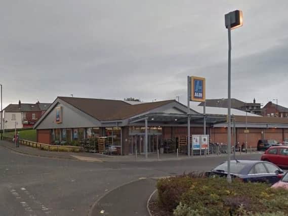 The victim was waiting for this Aldi store to open when he was attacked at 9.30am on a Sunday morning. Pic: Google Maps.