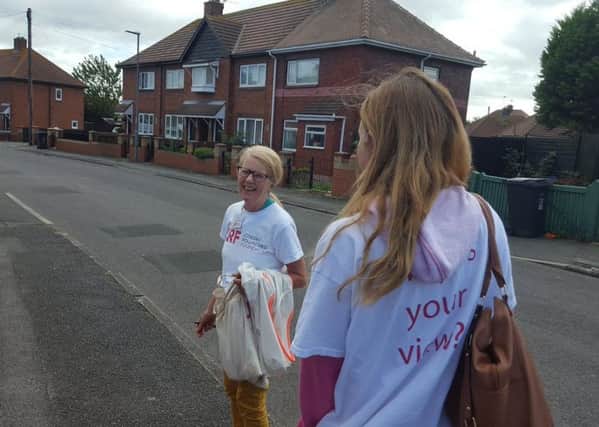 Community researchers out and about in Hartlepool.