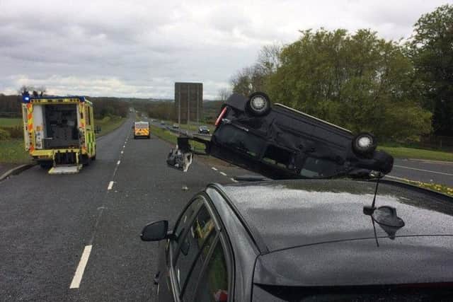 The scene of the accident on the A690