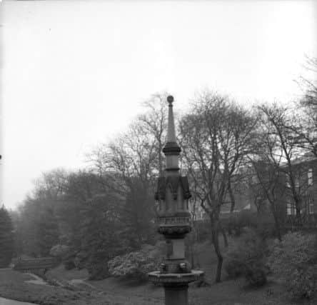 The old drinking fountain in Burn Park.