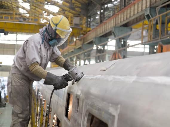 Work on the body shells has begun in Japan, before the trains arrive in the UK to be built at Hitachi's factory in Newton Aycliffe, County Durham, from this summer. Pic: Hitachi/PA Wire.