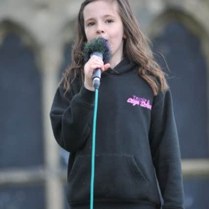 A pupil from Inspire Theatre School performs at the celebration event at Hylton Castle.