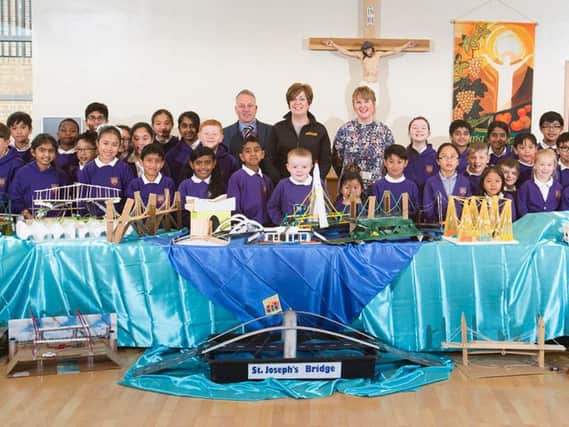 Pupils at St Josephs Primary School designed and created a variety of bridges as part of their Science and Engineering Week.