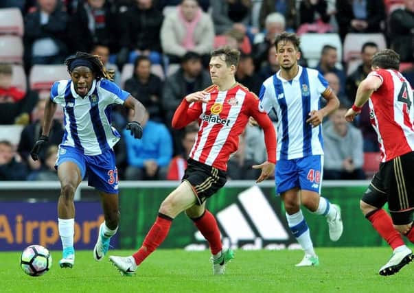 Sunderland Under-23s defender Donald Love tracks Porto B dangerman Joris Kayembe in last night's cup final. Picture by Frank Reid