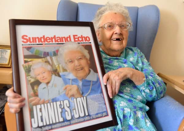 Highcliffe Care Home resident Jennie Morton aged 104