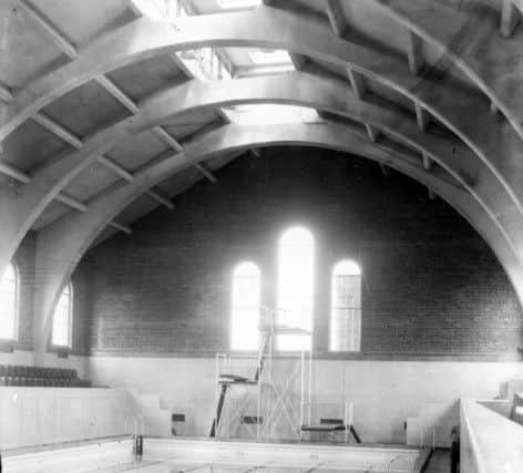 Inside the Newcastle Road baths in 1946.