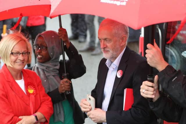 Jeremy Corbyn in the North East. Picture by PA