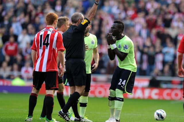 Tiote is sent off at Sunderland in October 2012.