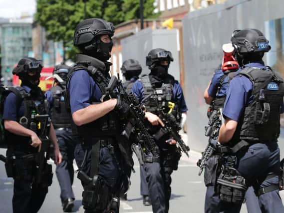 Armed police in London following the Borough Market attack.