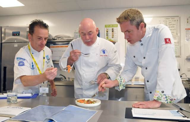 (left to right) Ben Bartlett, George McIvor and Franck Pontais made up the judging panel