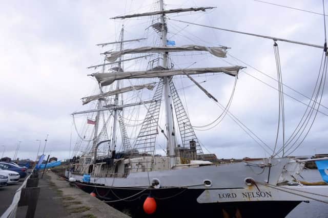 STS Lord Nelson sailing training ship.