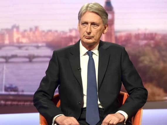 Chancellor Philip Hammond appearing on the BBC One current affairs programme, The Andrew Marr Show. Pic: Jeff Overs/BBC/PA Wire