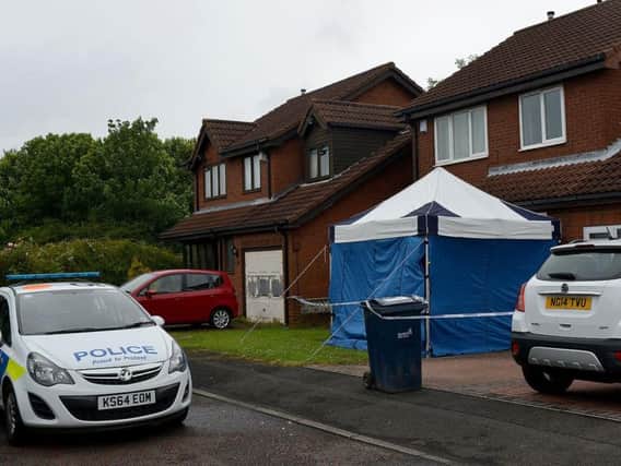 The scene of the incident at Kirkwall Close in Castletown.
