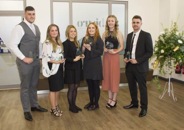 Apprentice of the Year winners are pictured at Sunderland Colleges first Apprenticeship Awards.