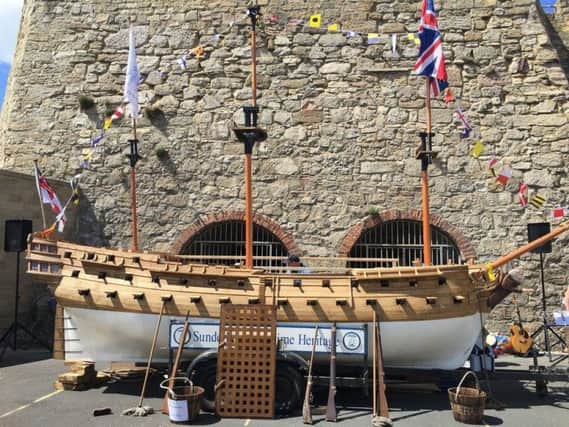 The model of 18th century gun ship HMS Venerable will be unveiled tomorrow.