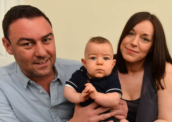 Parents Martin Dawes and Vicky Curry of premature baby Theo Dawes, now aged nine months, are raising funds for Sunderland Royal Hospital.