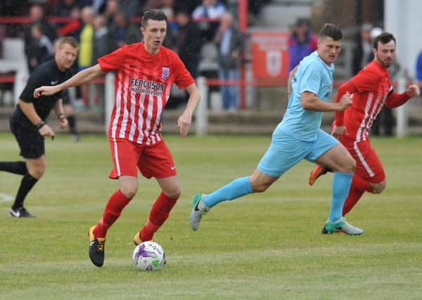 Seaham Red Star (red) take on Marske United in the Northern League last weekend.