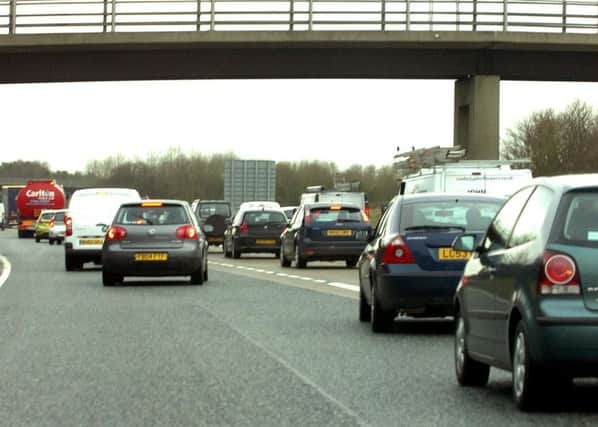 Traffic at a standstill on the A19