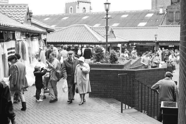 The bustling market in the late 1980s.