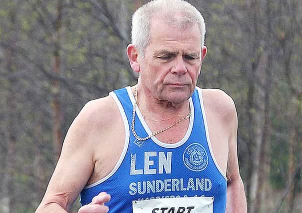 Sunderland Harrier Len Christopher finished third Over-70 in the Great North Run, with a time of 1.49.28.