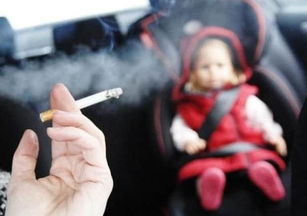 It is illegal since October 2015 to smoke in a car or other vehicle with anyone under the age of 18 present.