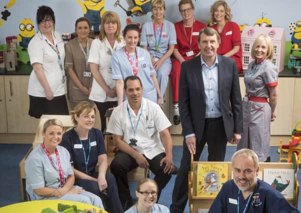 Chief Executive, Ken Bremner with colleagues from paediatrics at City Hospitals Sunderland NHS Foundation Trust.