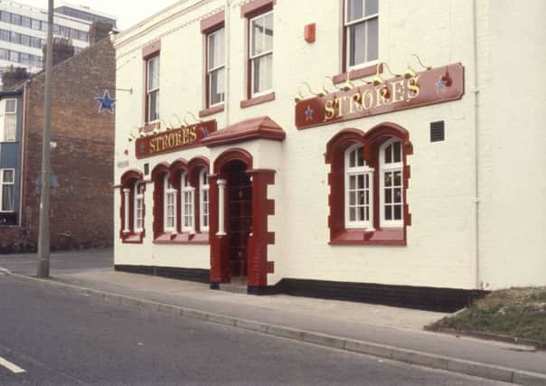 An outside view of Strokes pub.