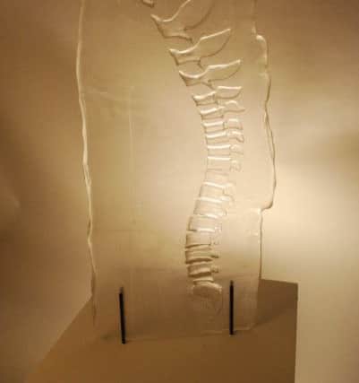 One of Gary Nicholson's pieces, which shows a spine.