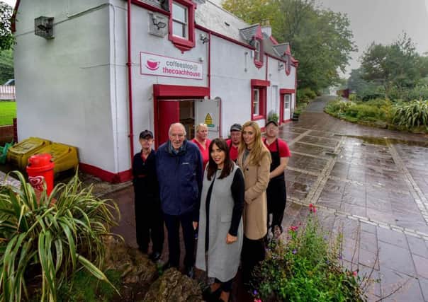 Pictured are the re-furbished Coach House Cafe in Barnes Park, Sunderland are l-r Stephen Robson, Councillor Peter Gibson ward councillor and chair of the West Area Committee, Allison Miller assistant cook, Councillor Rebecca Atkinson ward councillor and chair of Friends of Barnes Park, Willam Peverley, Gill Lawson Sunderland Care and Support Senior Operations Manager and Phillip Nichols.