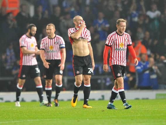 Sunderland players at the final whistle