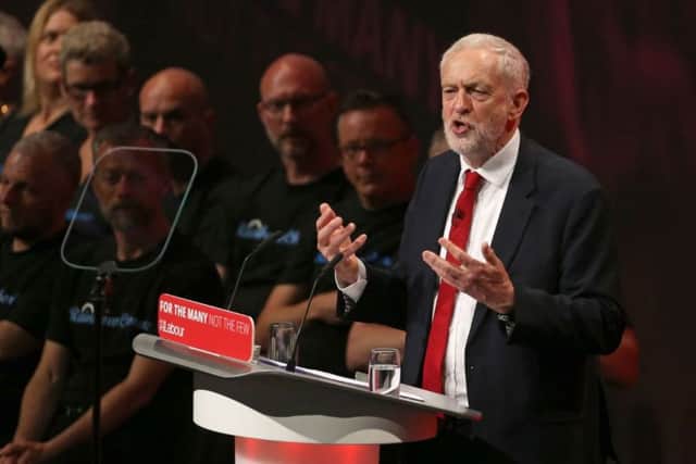 Jeremy Corbyn addresses the Labour Party conference, where he confirmed the plans.