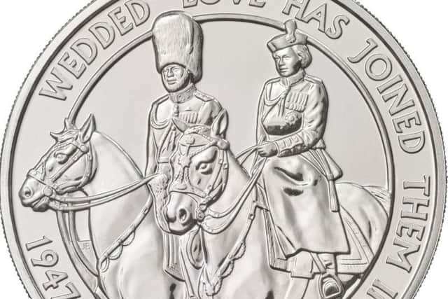 The horseback image was created by artist John Bergdahl to reflect the couple's passion for all things equestrian. Picture: PA.