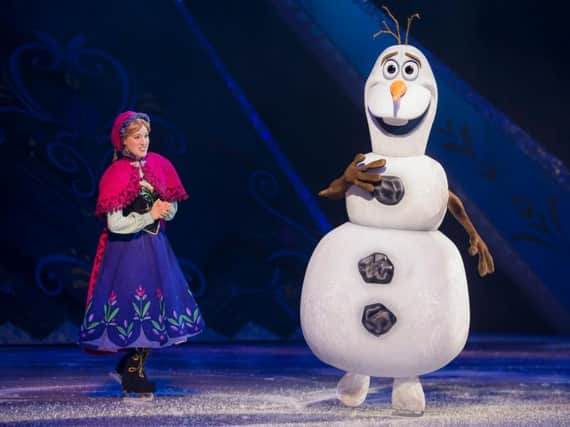 Frozen favourites Anna and Olaf in Disney On Ice: Passport To Adventure