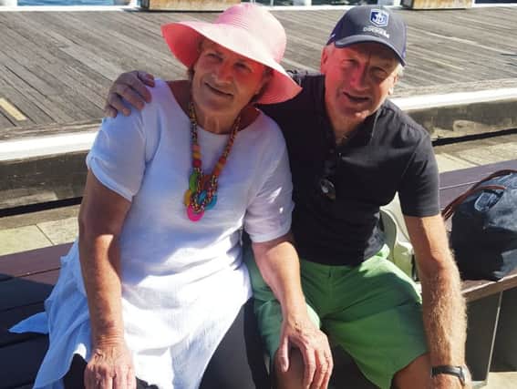 Barry Clark and his sister June, pictured at Sydney Harbour this year.