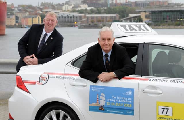 Councillor John Kelly, with Station Taxis Managing Director, Trevor Hines. #NorthNewsAndPictures/2daymedia.