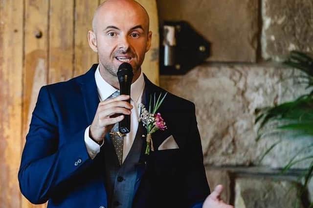 John Fletcher during his toast to the happy couple. Photo by Erika Tanith Photography.