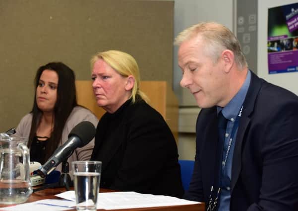 The mother of murdered Nikki Allan Sharon Henderson with daughter and NikkiÃ¢Â¬"s younger sister Niomi Waldron and DI Paul Waugh at a press conference at Southwick Police Station on Friday, marking the 25th anniversary of NikkiÃ¢Â¬"s murder.