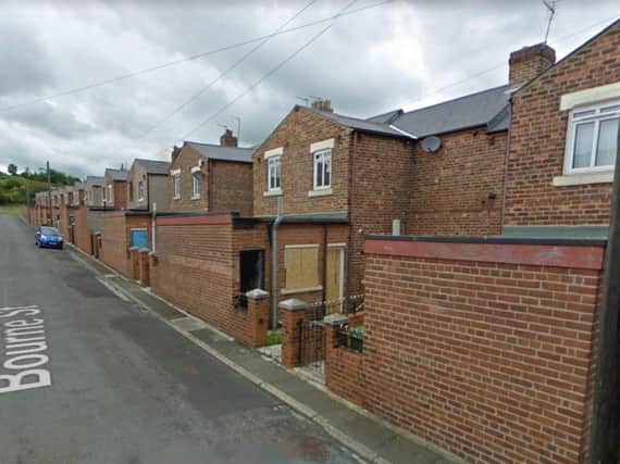 The incident happened in the rear yard of a house in Bourne Street, Easington Colliery. Image copyright Google Maps.
