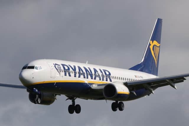 The Ryanair flight from Lanzarote was due to abort landing due to strong winds.