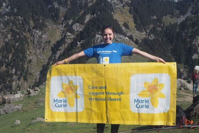 Hayley Waltenberg flying the flag for Marie Curie.