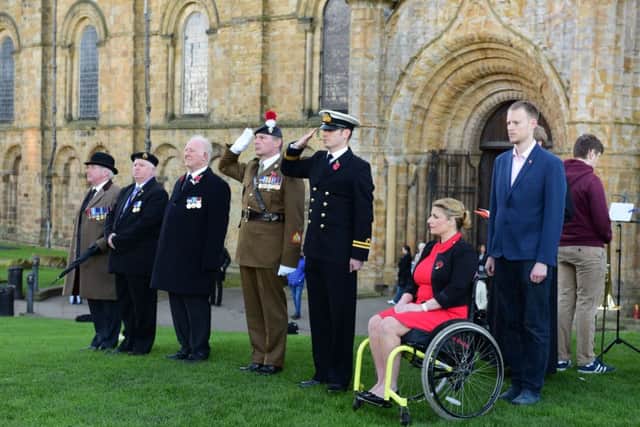 Dedication of the Royal British Legion Garden of Remembance at Durham Cathedral on Friday.