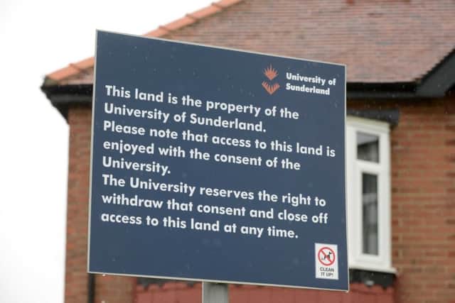The site is owned by Sunderland University