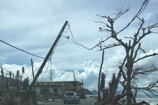The scene of devastation on Tortola.