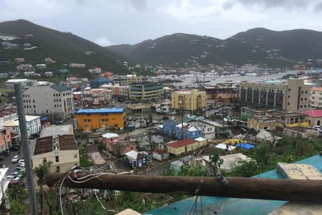 The scene of devastation on Tortola.