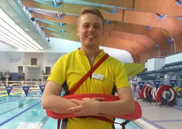 Martin Gallagher, who is now a lifeguard at the Aquatic Centre in Sunderland.