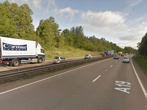 The A19 at Billingham. Copyright Google Maps.
