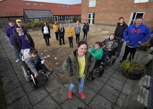 Portland Academy students and staff appealing for businesses to help them create an outside common room.
