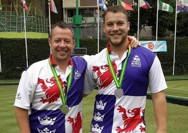 David Bolt (left) and Taylor Monk won silver medals in the Hong Kong Classic pairs