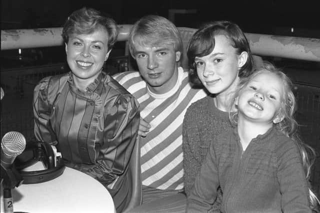 Throwback to Jayne Torvill and Christopher Dean visiting the Crowtree Leisure Centre  ice rink in Sunderland in 1983. Pictured with Elizabeth Hall and  Melanie Chalder